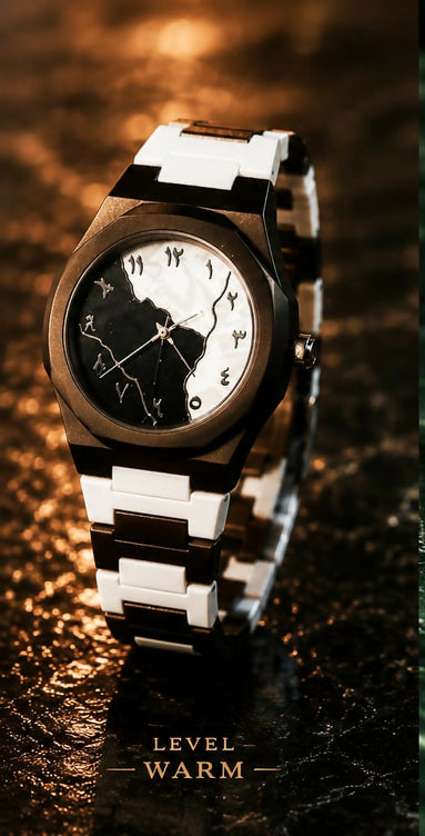Original GREEN WHITE Arabic Aura Waterproof Wrist Watch: Trending Matte Finish Luxury Timepiece for Men & Boys special Premium Arabic Aura Watch 2026 watch: Luxury Minimalist Design with Butterfly Clasp & Fiber Chain for Men