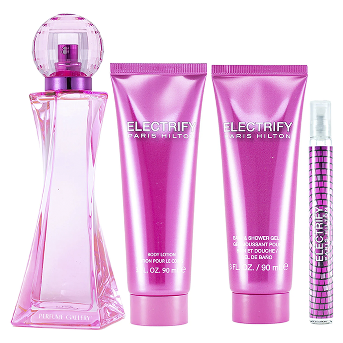 Paris Hilton Electrify Gift Set for Women - EDP 100ml + Body Lotion 90ml + Shower Gel 90ml (608940581889)