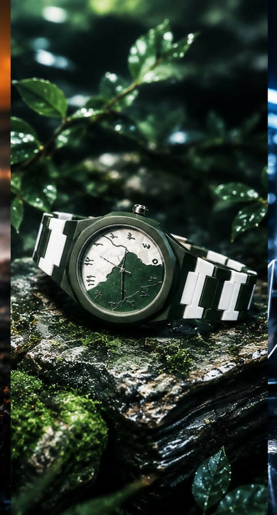 PACK OF 3 PCS Original Arabic Aura Waterproof Wrist Watch: Trending Matte Finish Luxury Timepiece for Men & Boys special Premium Arabic Aura Watch 2026 watch: Luxury Minimalist Design with Butterfly Clasp & Fiber Chain for Men