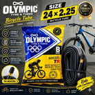 Size 24 Olympic Heavy Duty Bicycle Tube (Size 24x2.25) - TR Nozzle Premium Quality