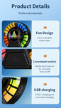 Car AC Vent Air Freshener Aromatherapy RGB Sound Rhythm LED Rechargeable Light Aroma Therapy For Desktop Gaming and Car Dashboard Accessories