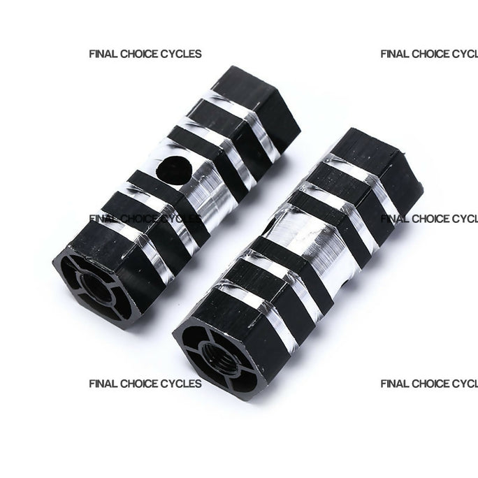 Durable Aluminum Alloy BICYCLE Foot PIN - Non-Slip Front & Rear Axle Footrests