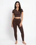 Sajiero Activewear Set - Zen Fit - Brown