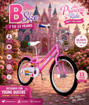 BDF 20" Girls Bicycle Dark Pink with Steel Basket (Ages 7-13)