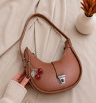 Half Moon Shoulder Bag for Women - Premium Textured Hobo Handbag for Everyday Style