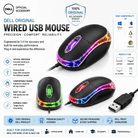 Dell Original Wired USB RGB Optical Mouse High Precision 1000 DP