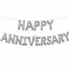 Happy Anniversary Gold Foil Letter Balloon Banner Set – Party Decoration