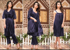 3 Pcs Silk Nighty For Women (Gown , Inner ,Trouser) / Night Suit For Girls