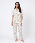 Sajiero Summer Crinkled Pajama Suit - Pastel Ease