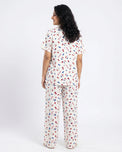 Sajiero Summer Crinkled Pajama Suit - Kitty Charm