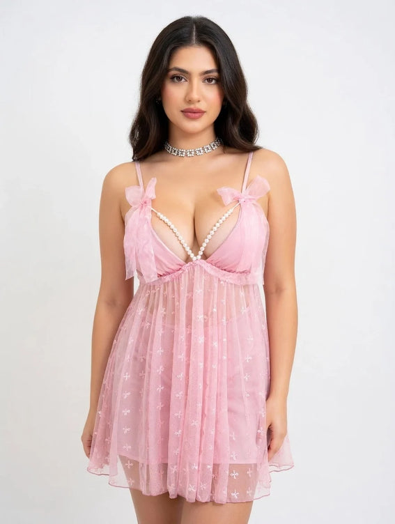 Sajiero Babydoll Lingerie  - Novera - Pink