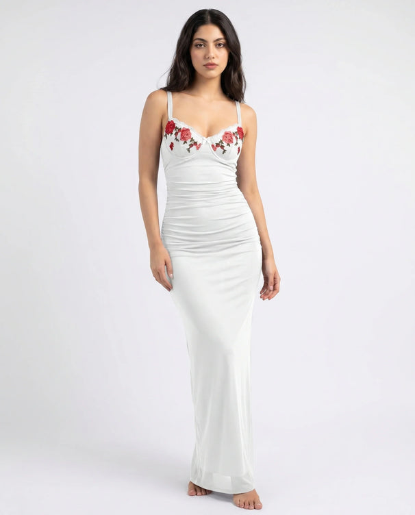 Sajiero Lingerie Gown – Allure Sculpt - White