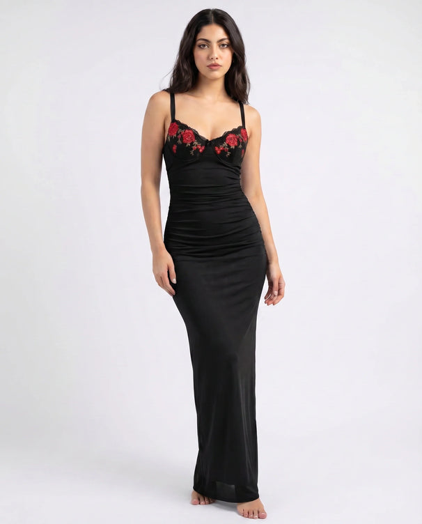 Sajiero Lingerie Gown – Allure Sculpt - Black
