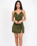 Sajiero Babydoll Lingerie  - Ravelle - Olive