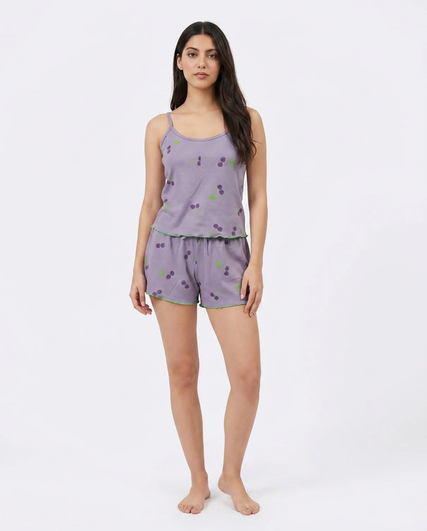 Sajiero Cami Set - Cherry Breeze - Purple
