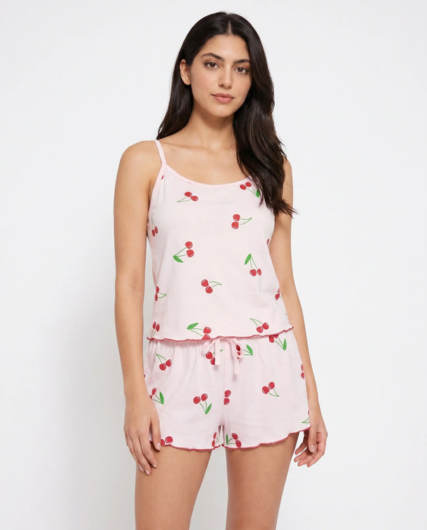 Sajiero Cami Set - Cherry Breeze - Pink