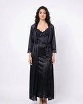 Sajiero Gown Set - Zavira - Black