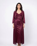 Sajiero Gown Set - Zavira - Maroon