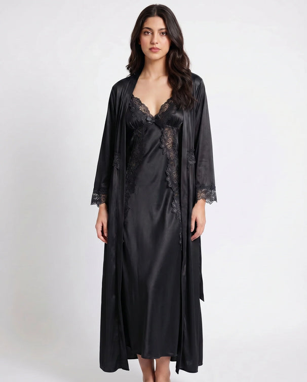 Sajiero Gown Set - Valmira - Black