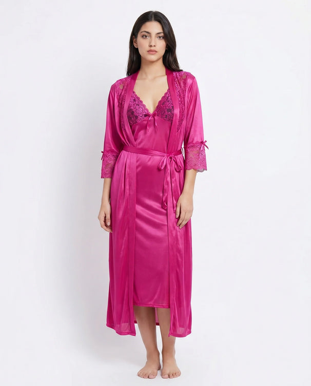 Sajiero Gown Set - Orvella - Pink