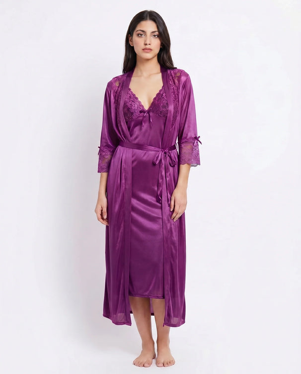 Sajiero Gown Set - Orvella - Purple