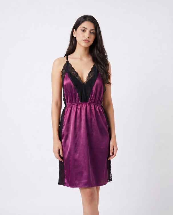 Sajiero Babydoll Lingerie  - Calista - Purple