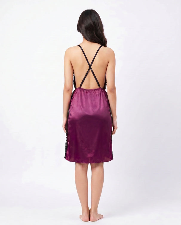 Sajiero Babydoll Lingerie  - Calista - Purple