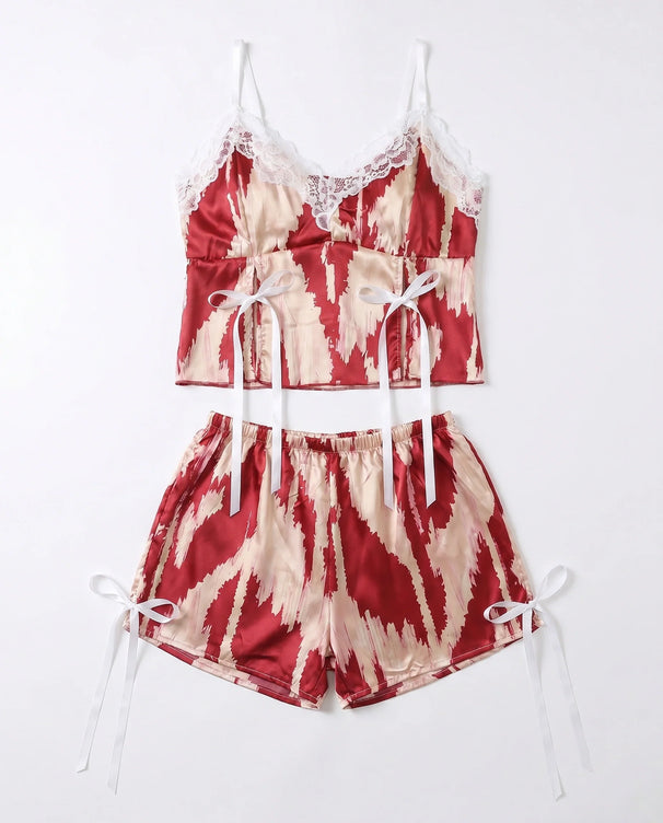 Sajiero Babydoll Lingerie  - Elaine - Maroon