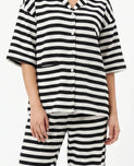 Sajiero Summer Loungewear Set - Monroe Stripe - Black