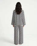 Sajiero Summer Loungewear Set - Monroe Stripe - Black