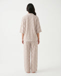 Sajiero Summer Loungewear Set - Monroe Stripe - Brown