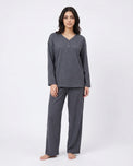 Sajiero Summer Loungewear Set - Serano Rib - Grey