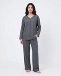 Sajiero Summer Loungewear Set - Serano Rib - Grey