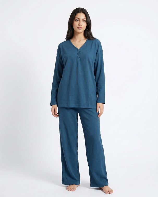 Sajiero Summer Loungewear Set - Serano Rib - Teal