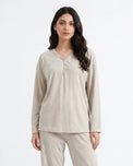 Sajiero Summer Loungewear Set - Serano Rib - Beige