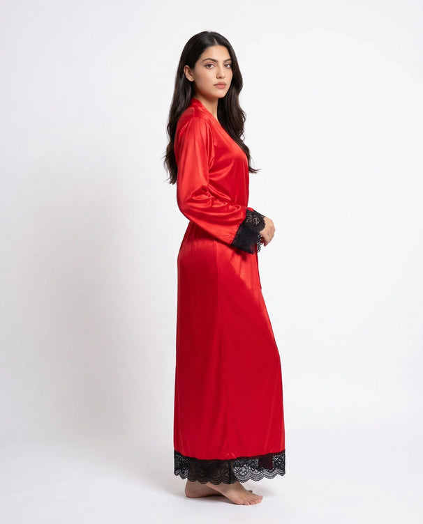 Sajiero Artistry -Lace Long Robe