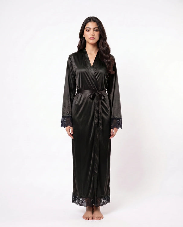 Sajiero Artistry -Lace Long Robe