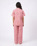 Sajiero Linen Pajama Suit - Rosy Meadow