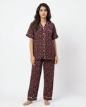 Sajiero Linen Pajama Suit - Amber Noir