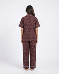 Sajiero Linen Pajama Suit - Amber Noir