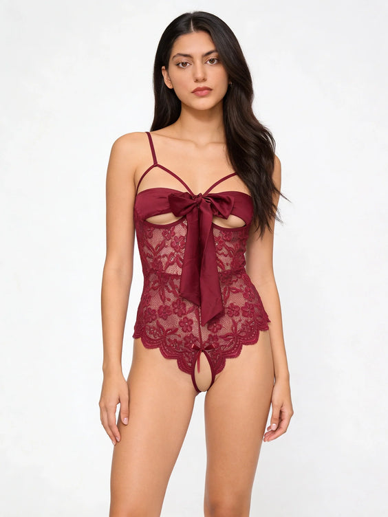Sajiero Ezra Open Bust Transparent Lingerie