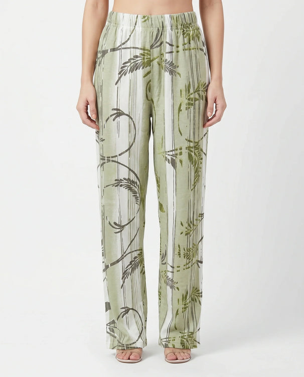 Sajiero Cotton Trouser - Olivena