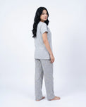 Sajiero Cotton PJ Set - Grey Bunny