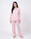 Sajiero Linen Pajama Suit - Heartbeat