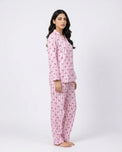 Sajiero Linen Pajama Suit - Heart Stripe