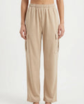 Sajiero Cotton Terry Cargo Trouser - Beige