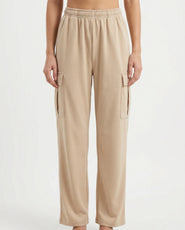 Sajiero Cotton Terry Cargo Trouser - Beige