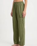 Sajiero Cotton Terry Cargo Trouser - Green