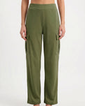 Sajiero Cotton Terry Cargo Trouser - Green