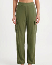 Sajiero Cotton Terry Cargo Trouser - Green